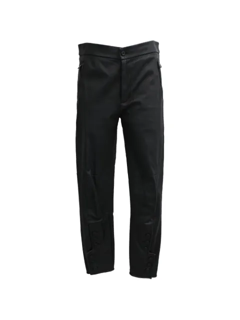 Bottega Veneta Pre-Owned slim-fit leather trousers Black RFCPUHKCL717831W