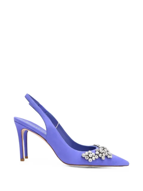 Stuart Weitzman Crystal Fleur slingback pumps Blue RFCPUHKSH757696W