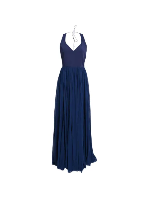 PUCCI Pre-Owned pleated maxi dress Blue RFCPUHKCL757833W