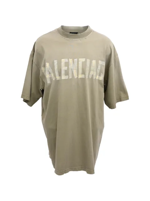 Balenciaga Pre-Owned 2025 Tape Type T-shirt Neutrals BAPUSGCL644057M