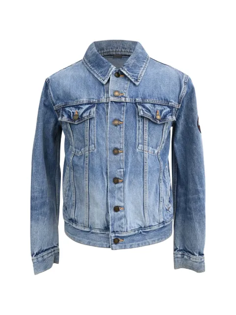 Saint Laurent Pre-Owned washed distressed denim jacket Blue RFCPUHKCL685256M