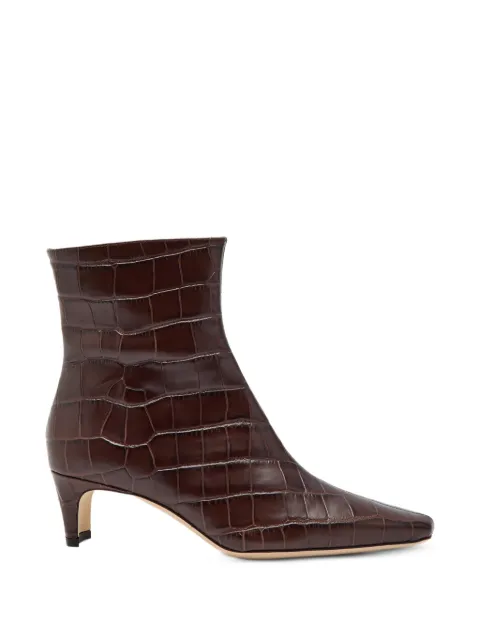 STAUD Wally croc-effect ankle boots Brown F26R1026CO