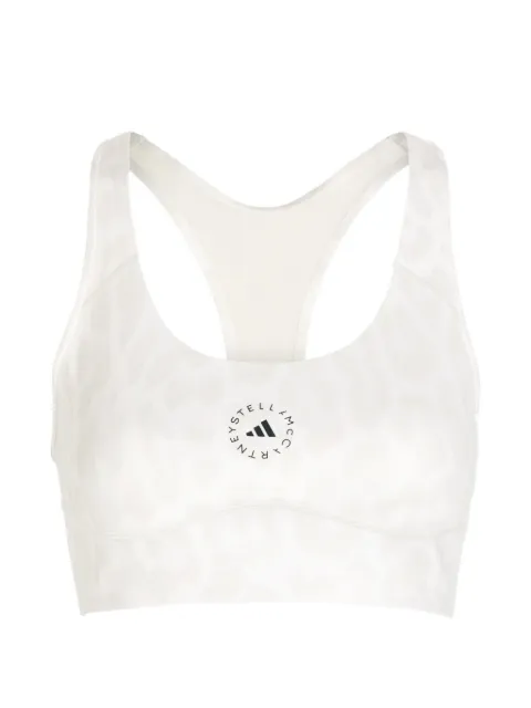 adidas by Stella McCartney logo-print sports bra White KR6177