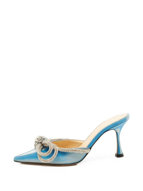 MACH & MACH Double Bow heeled mules Blue 1409063