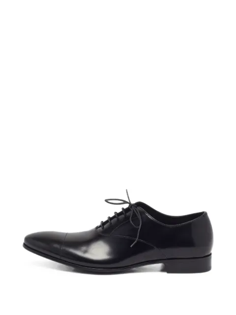 Prada Pre-Owned leather Oxford shoes Black 1407379