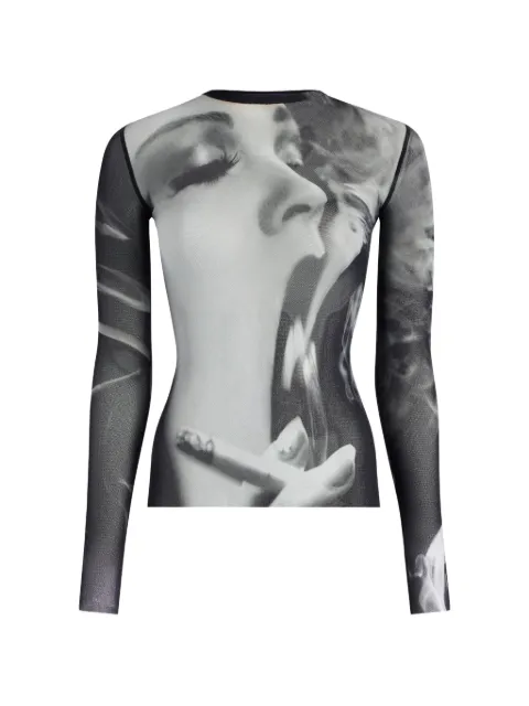 Jean Paul Gaultier Smoking Women long-sleeve T-shirt Black 2604WTO557M031P000201