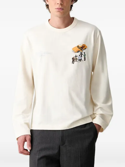 Filling Pieces graphic-print long-sleeve T-shirt Neutrals 422631500360