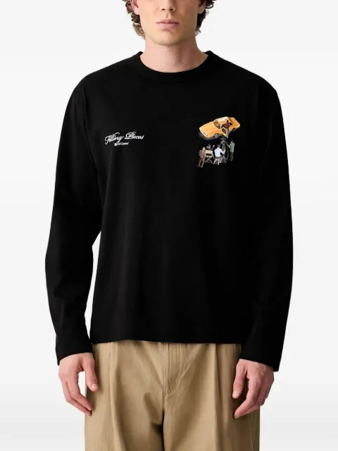 Filling Pieces graphic-print long-sleeve T-shirt Black 422631500360