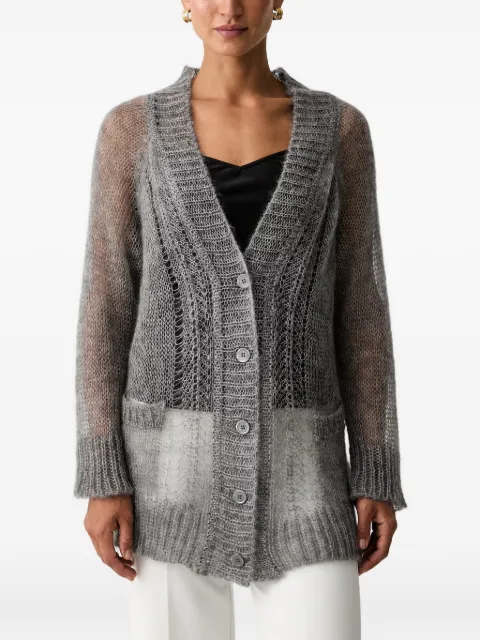 Ermanno Scervino open-knit button-down cardigan Grey D494N500VYN