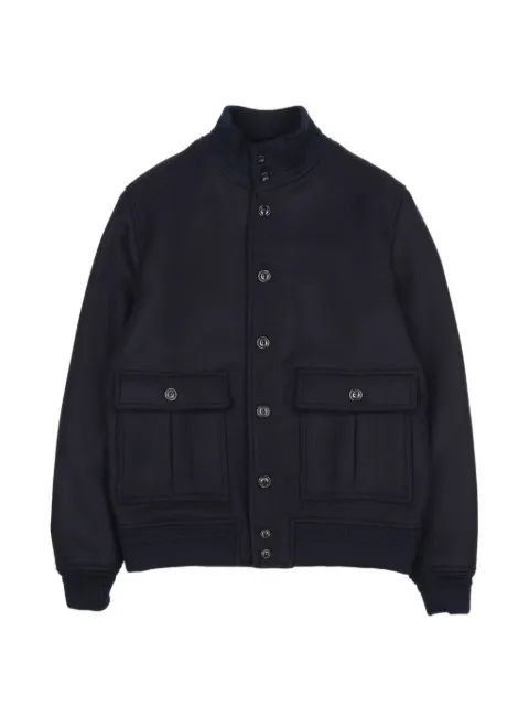 Valstar button-up wool-felt jacket Blue 407AB050WOOLFELT