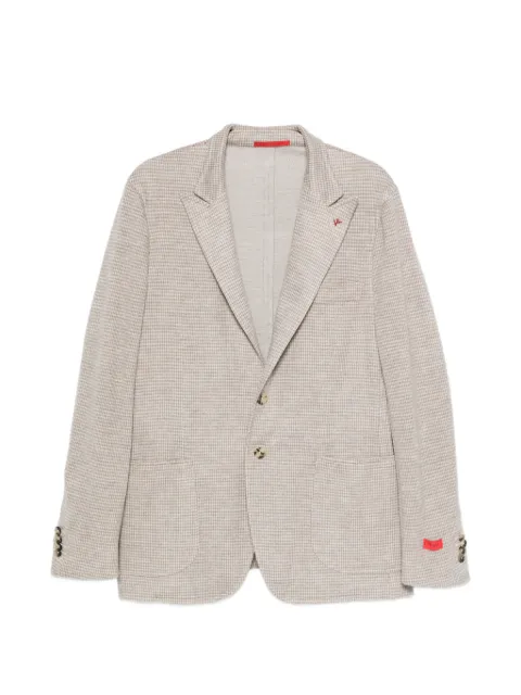 Isaia houndstooth-pattern blazer Neutrals HB1GKI21361