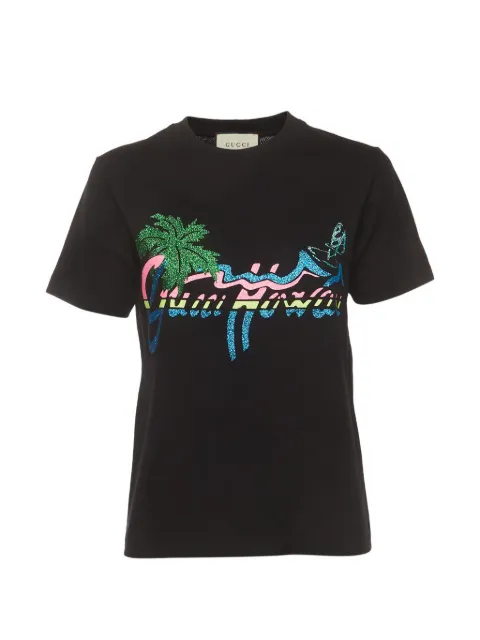 Gucci Kids printed cotton T-shirt Black 1409207