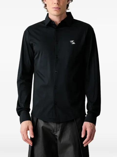 Filling Pieces logo-embroidered shirt Black 422621500365