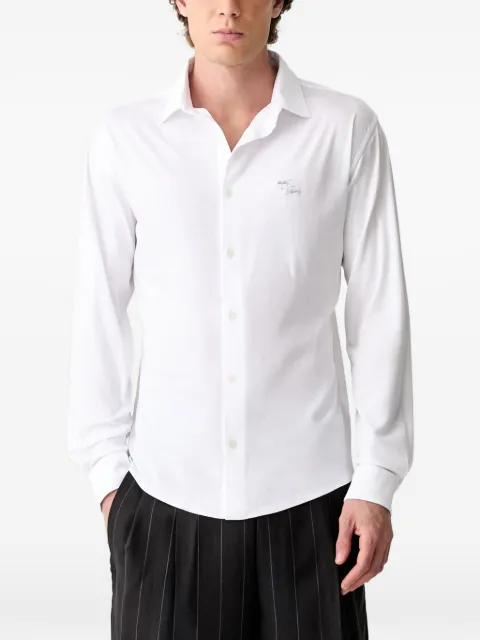 Filling Pieces embroidered-logo shirt White 422621500365