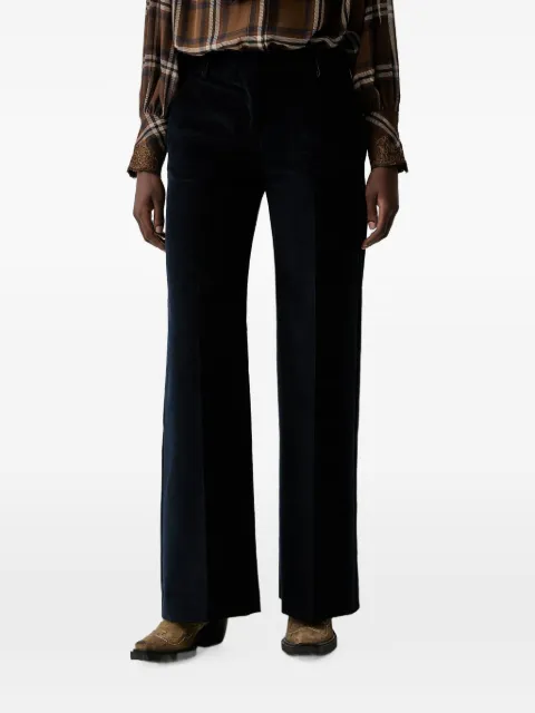 ERMANNO FIRENZE concealed-fastening wide-leg trousers Blue D49EP025E4A