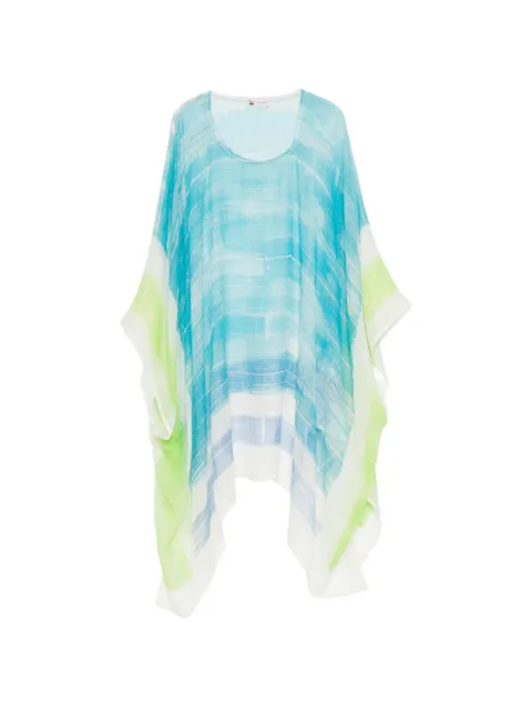 Colombo hand painted abstract-print blouse Blue S1032UNICA2500C42