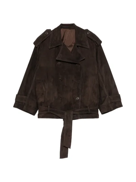 Salvatore Santoro double-breasted suede jacket Brown 51023D