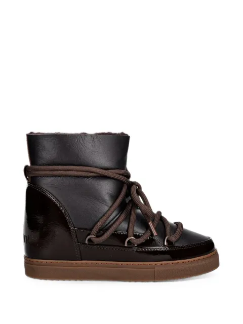 Inuikii patent-leather lace-up boots Brown 10010040052