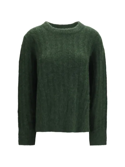 Allude cable-knit crew-neck sweater Green 26577030