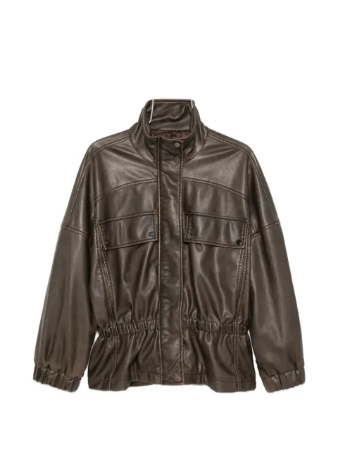 PINKO elasticated-waist jacket Brown 107074A3E8