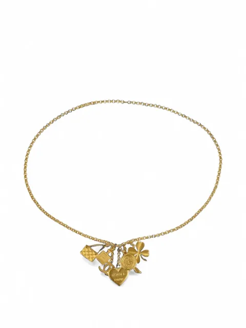 CHANEL Pre-Owned logo-detail necklace Gold 168291
