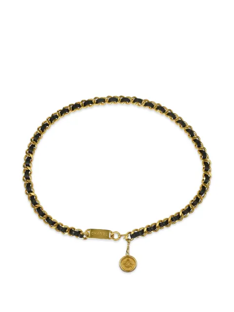 CHANEL Pre-Owned 1990-2000s medallion chain belt Black 179266