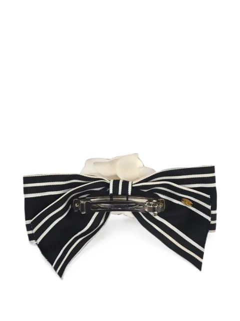CHANEL Pre-Owned bow hair accessories Black 168301