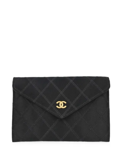 CHANEL Pre-Owned 1991-1994s Bicolore CC coin purse Black 168288