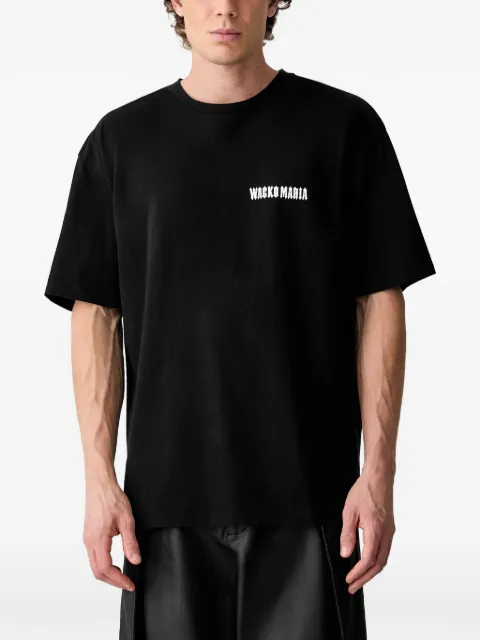 WACKO MARIA tiger-print logo-print T-shirt Black 25SSWMTWT08