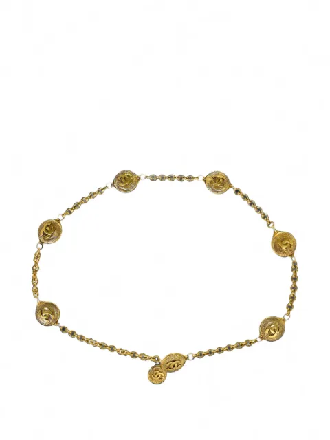 CHANEL Pre-Owned 1990-2000s CC medallion chain belt Gold 188884