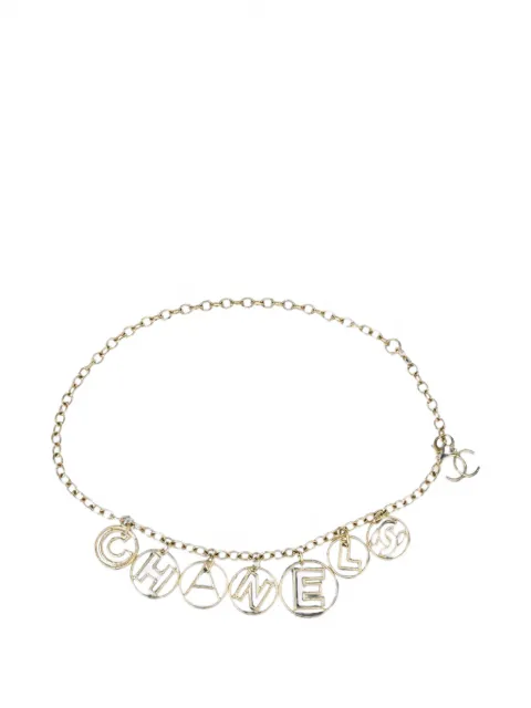 CHANEL Pre-Owned 2017 Medallion chain belt Gold 188582