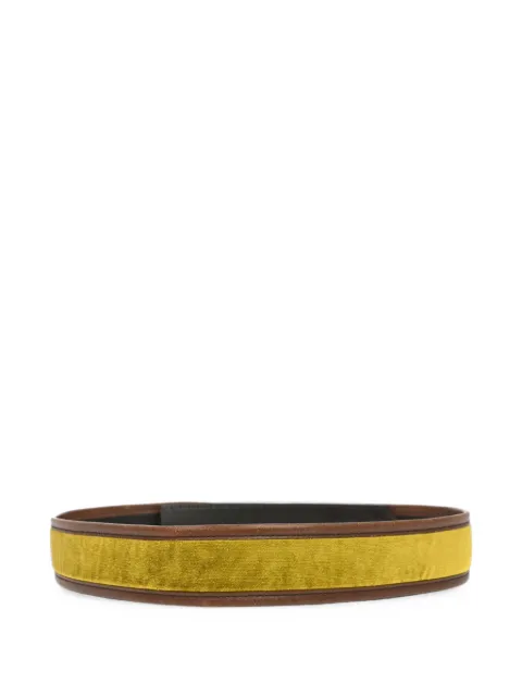Gucci Pre-Owned 1990-2000s velvet-panel leather belt Brown 188554