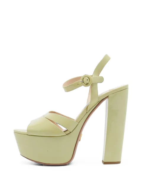 Prada Pre-Owned platform ankle-strap sandals Green 1408574