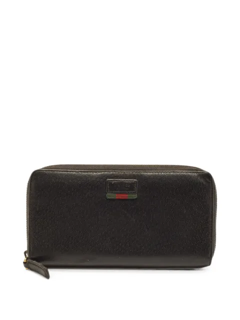 Gucci Pre-Owned Web zip-around wallet Black 1409145