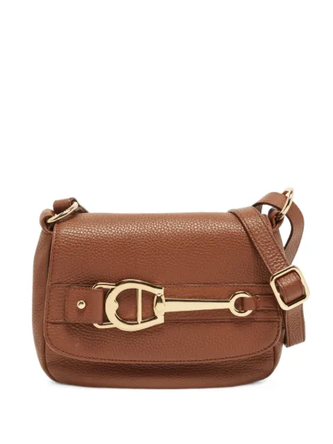 Aigner Vintage logo-buckle flap mini bag Brown 1408209