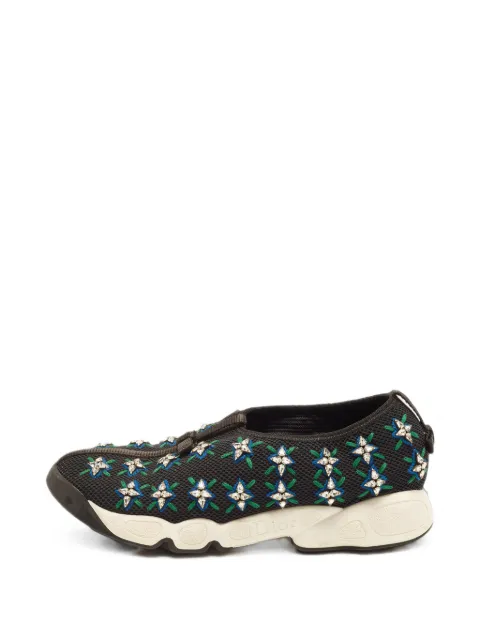 Christian Dior Pre-Owned Fusion crystal-embellished sneakers Black 1409214
