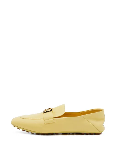 Fendi Pre-Owned FF motif loafers Yellow 1407818