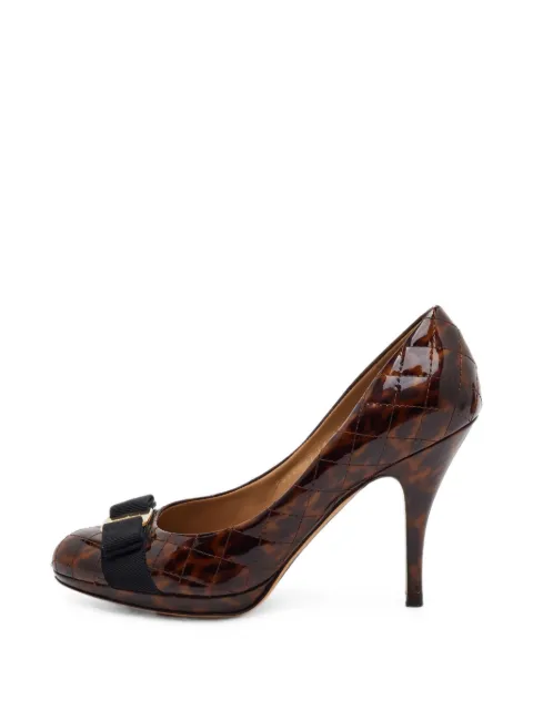 Ferragamo Pre-Owned Vara Bow leopard-print pumps Brown 1408860