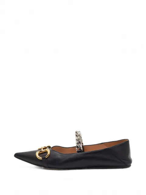 Gucci Pre-Owned Deva Horsebit ballet flats Black 1403046