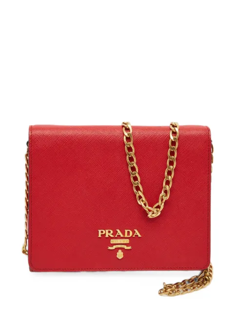 Prada Pre-Owned chain-strap cross body mini bag Red 1409384