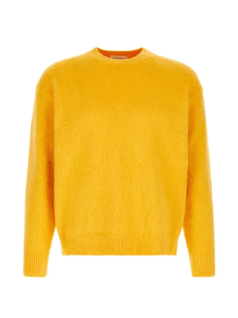 Roberto Collina dropped-shoulder crew-neck sweater Yellow 263MYB4530143