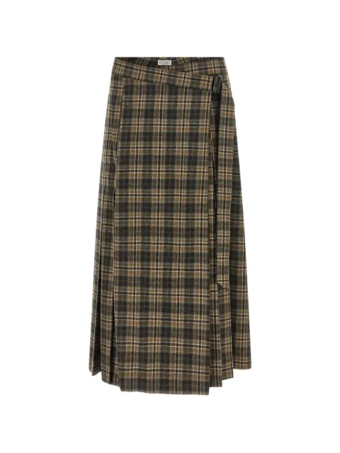 Brunello Cucinelli tartan skirt Brown MD008G4107C001