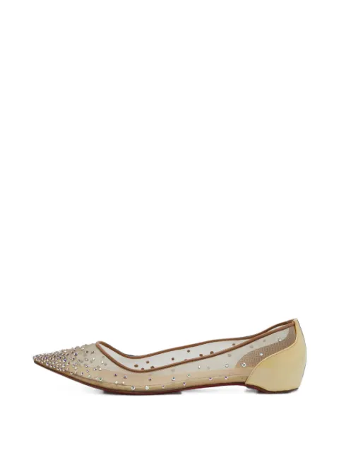 Christian Louboutin Pre-Owned Follies Strass ballet flats Neutrals 1408495