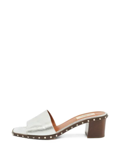 Valentino Garavani Pre-Owned Soul Rockstud sandals Silver 1409243