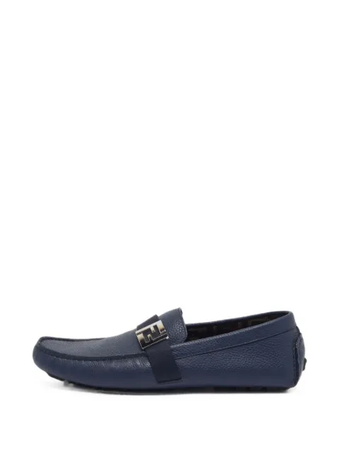Fendi Pre-Owned FF round-toe loafers Blue 1407448