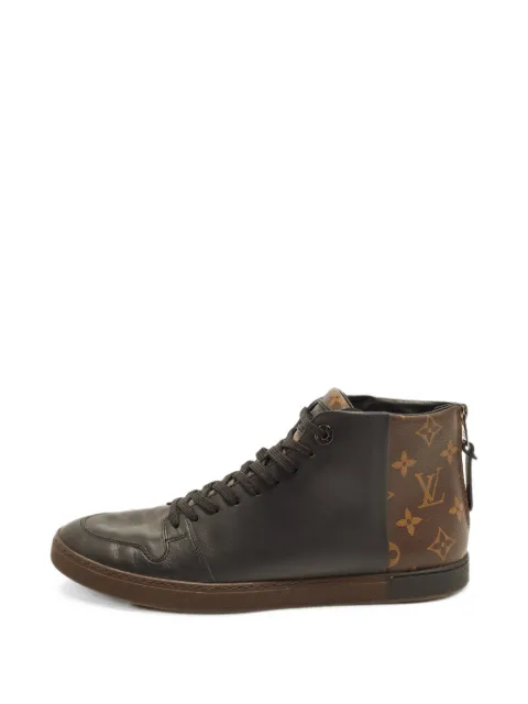 Louis Vuitton Pre-Owned Line Up Monogram high-top sneakers Black 1408777