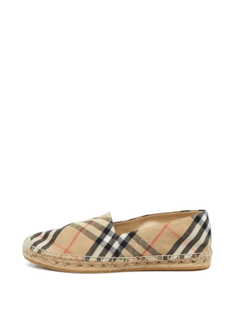 Burberry Pre-Owned Check Mews espadrilles Neutrals 1409437
