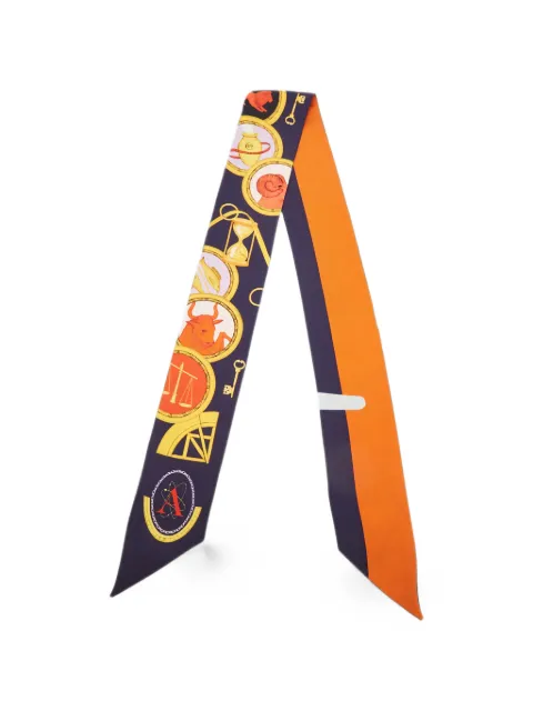 Christian Dior Pre-Owned Mitzah astrology-print scarf Blue 1406358