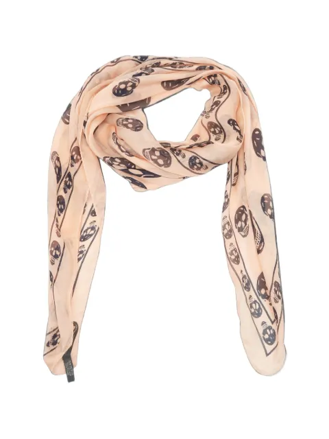 Alexander McQueen Pre-Owned Skull print square scarf Neutrals 1405741
