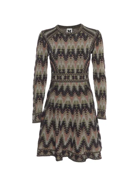Missoni Pre-Owned geometric-pattern long-sleeve mini dress Black 1404769